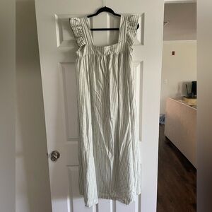 A New Day Mint Green Stripe Maxi Dress with Ruffle Sleeves